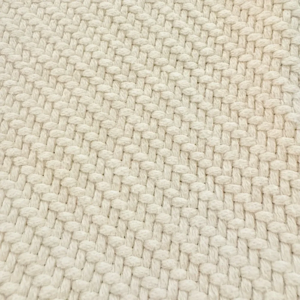 Restoration Hardware White 100% Cotton Basketweave Coverlet‎ Blanket 86x78